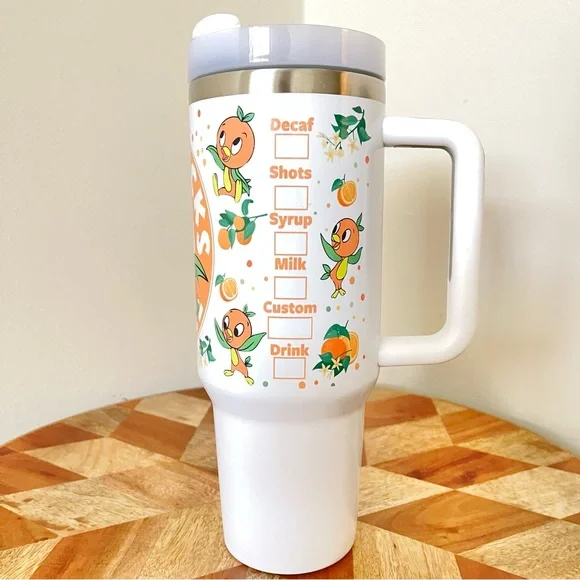 Disney Epcot Florida Orange Bird Sunshine Tree Terrace 40 oz tumbler double wall - Picture 2 of 4